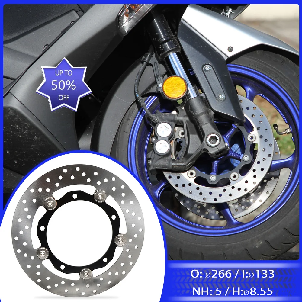 

265mm Motorcycle Front Brake Disc Plate Brake Rotor For YAMAHA XP530 T-MAX530 TMAX530 XP TMAX T-MAX 530 DX SX ABS 2017 2018 2019