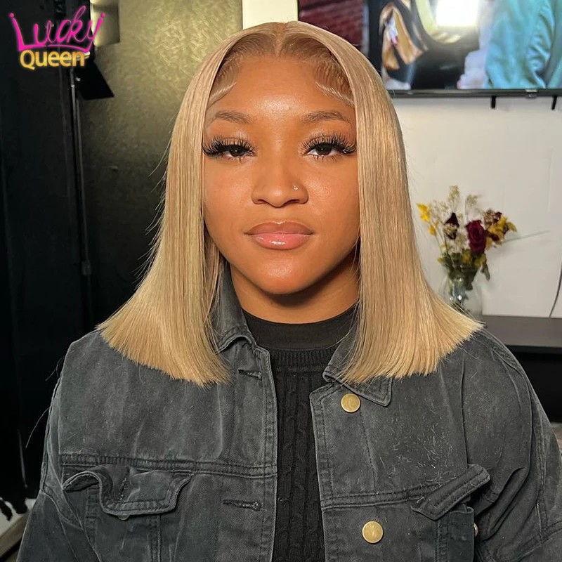 Honey Blonde Transparent Lace 13X4 Front Wig Pre Plucked Color 27 Straight Bob Frontal Human Hair Wig for Women 5X5 Bob Wig
Honey Blonde Transparent Lace 13X4 Front Wig Pre Plucked Color 27 Straight Bob Frontal Human Hair Wig for Women 5X5 Bob Wig