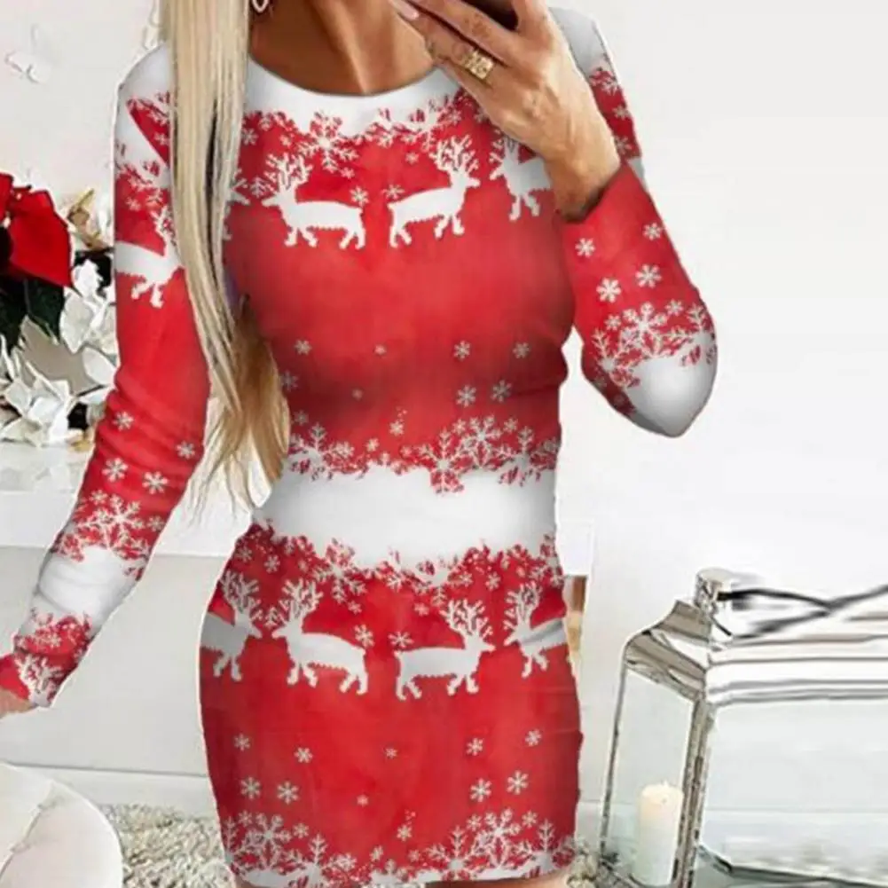 Christmas Dress Breathable Xmas Dress Slim Fit Christmas Tree Reindeer Snowflake Print Pencil Mini Dress Above Knee
Christmas Dress Breathable Xmas Dress Slim Fit Christmas Tree Reindeer Snowflake Print Pencil Mini Dress Above Knee