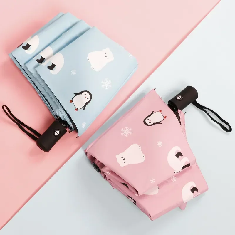 New Automatic Girl Folding Windproof Coating Penguin Black Women Rain Umbrella UV Women's Parasol
New Automatic Girl Folding Windproof Coating Penguin Black Women Rain Umbrella UV Women's Parasol