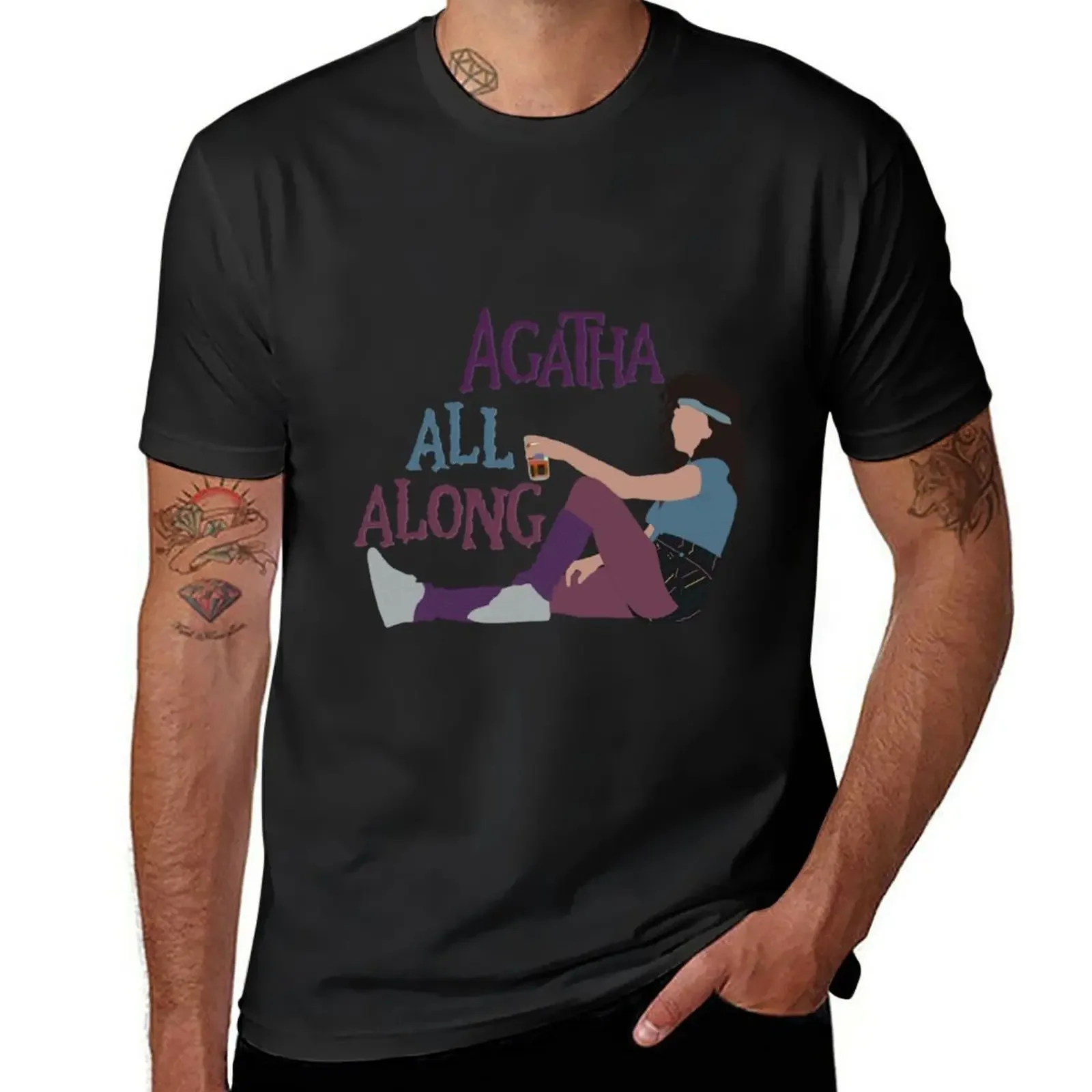 Agatha All A T-Shirt cute tops heavyweights black t shirts for men
Agatha All A T-Shirt cute tops heavyweights black t shirts for men