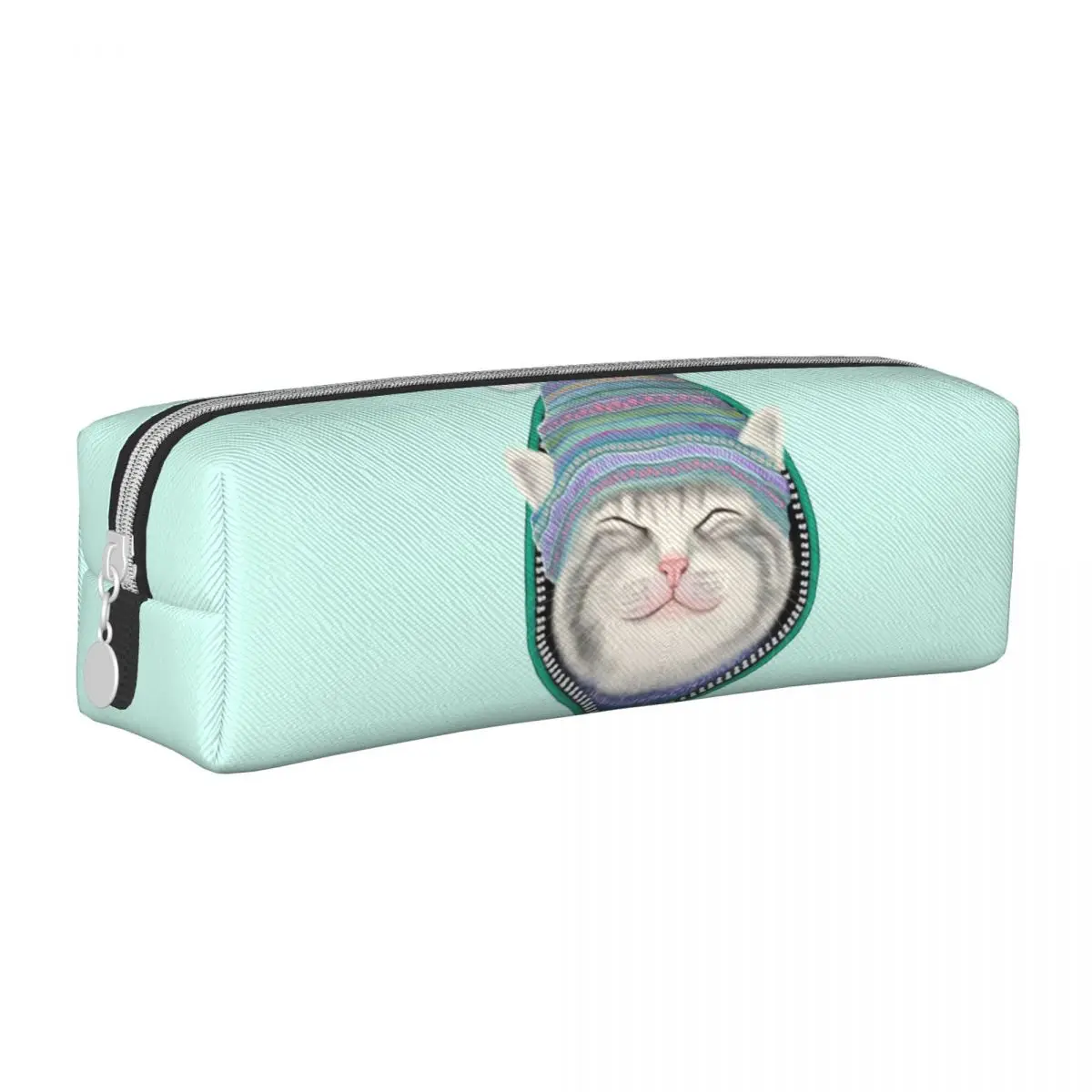 

Cat In The Zip Kitty Lover Pencil Case Pencilcases Pen Holder for Student Big Capacity Bags Students School Cosmetic Stationery