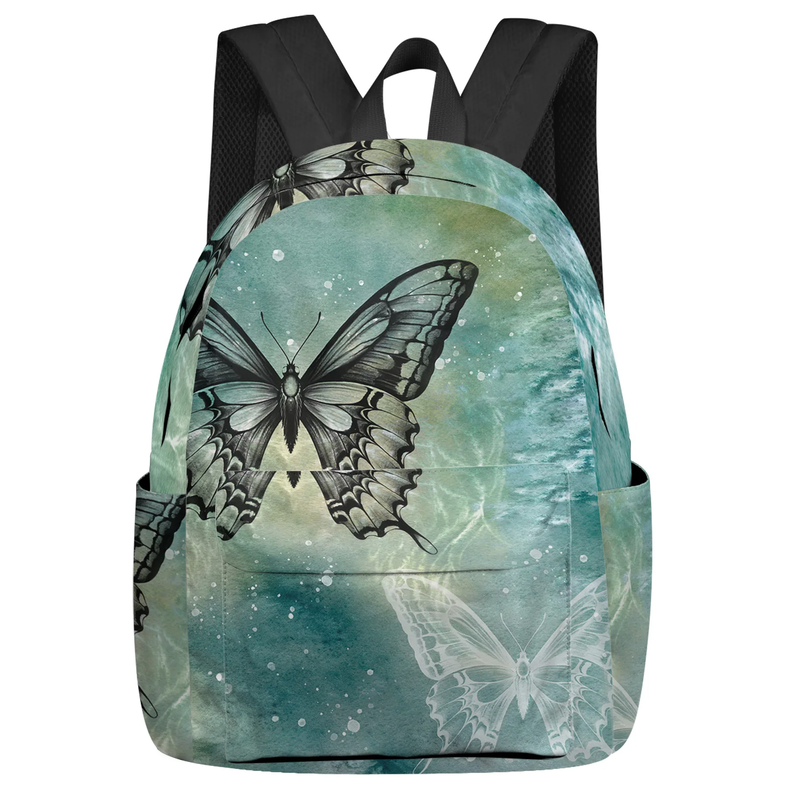 

Рюкзак с градиентными крыльями бабочки в горошек, вместительная школьная сумка для студентов и подростков, повседневный дорожный портфель