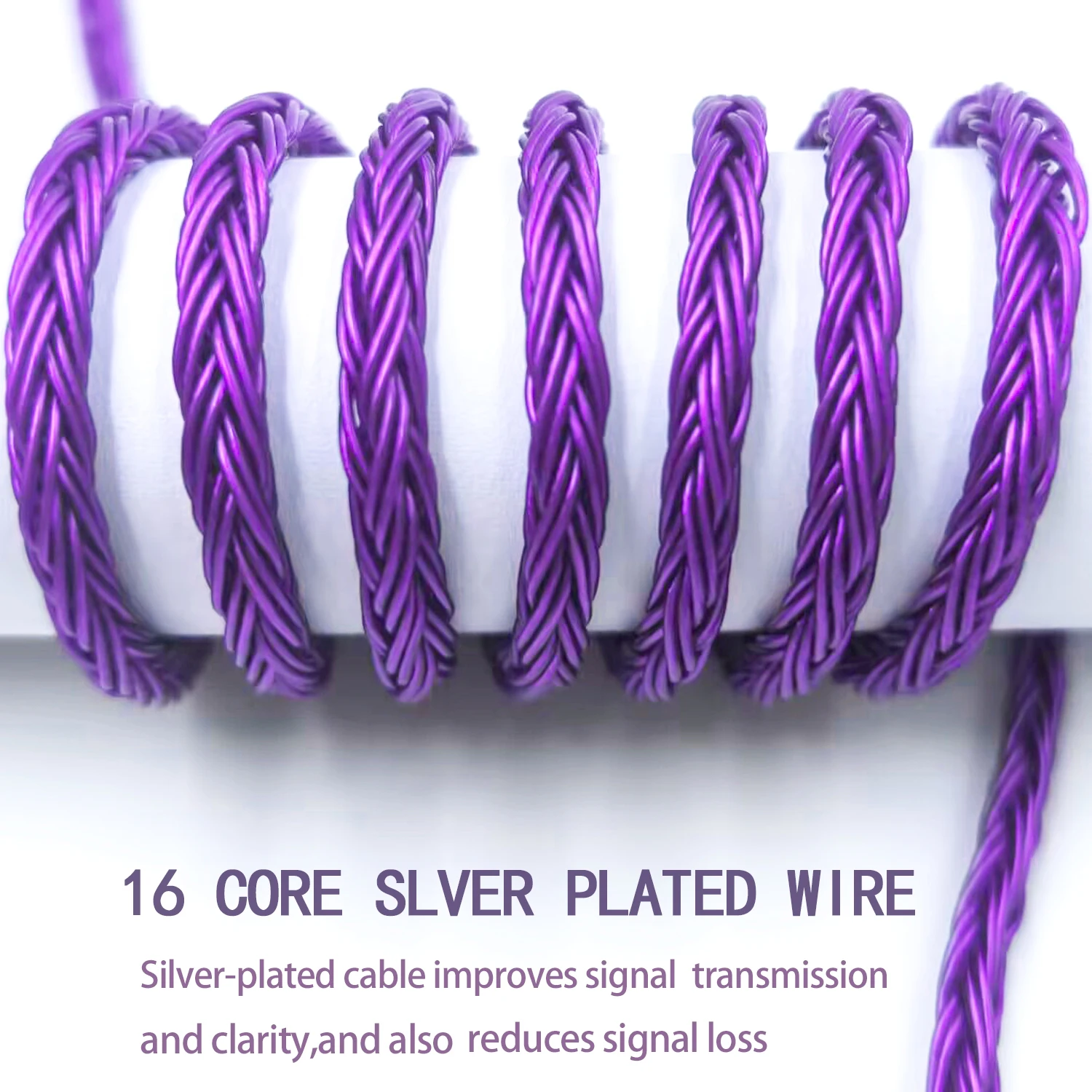 Earphone Cable 16 Core Silver-Plated Upgraded Cable With 3.5mm/4.4mm Plug 0.78 2PIN / QDC HIFI Replacement Headset Cord Earphone Cable 16 Core Silver-Plated Upgraded Cable With 3.5mm/4.4mm Plug 0.78 2PIN / QDC HIFI Replacement Headset Cord