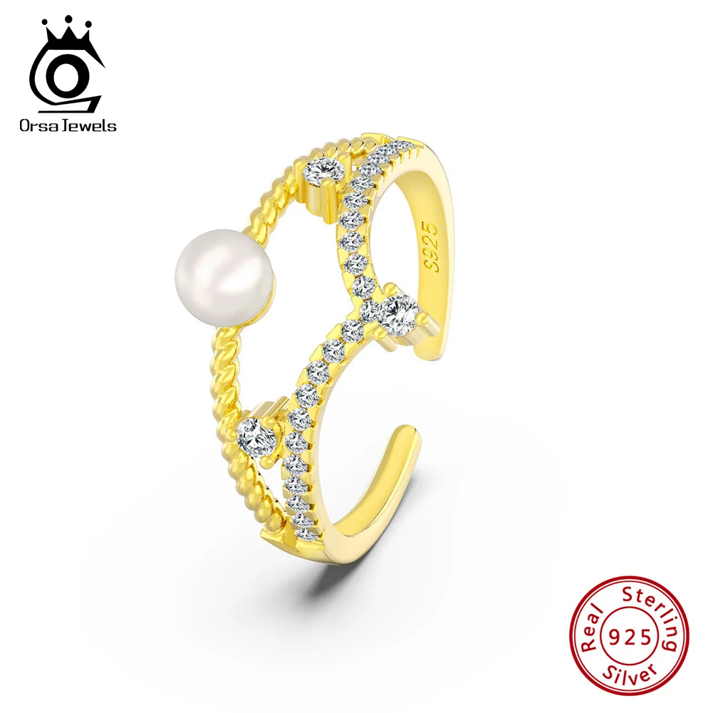 ORSA JEWELS Natural Freshwater Pearl Rings with AAAA Cubic Zirconia 925 Sterling Silver Adjustable Finger Ring Jewelry APR21
ORSA JEWELS Natural Freshwater Pearl Rings with AAAA Cubic Zirconia 925 Sterling Silver Adjustable Finger Ring Jewelry APR21