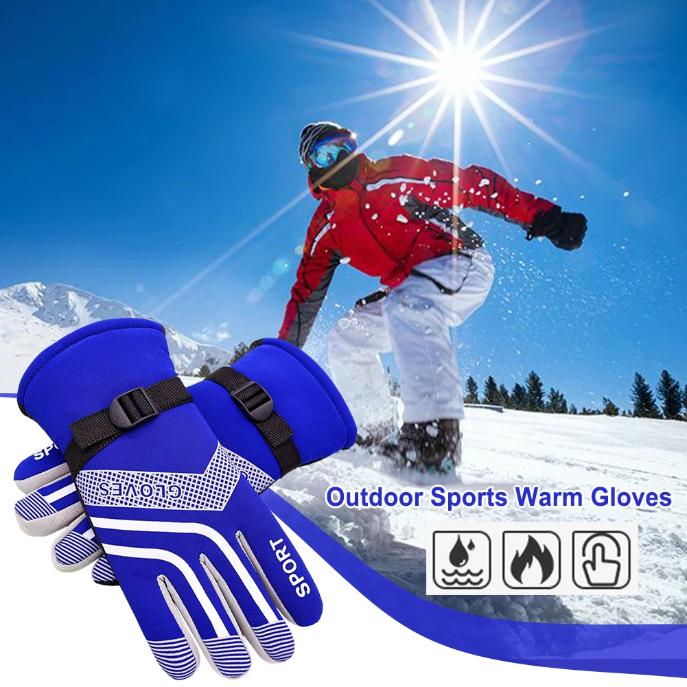 

Men Skating Hiking Gloves Touchscreen Cycling Bike Gloves Windproof Thickened Gloves Snowboard Warm Gloves Winter Outdoor Gloves