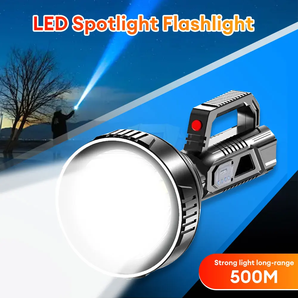 

Rechargeable High Power Led Flashlights Ultra-long Lighting Distance Lamp Searchlight XHP70 Powerful Lantern Torches