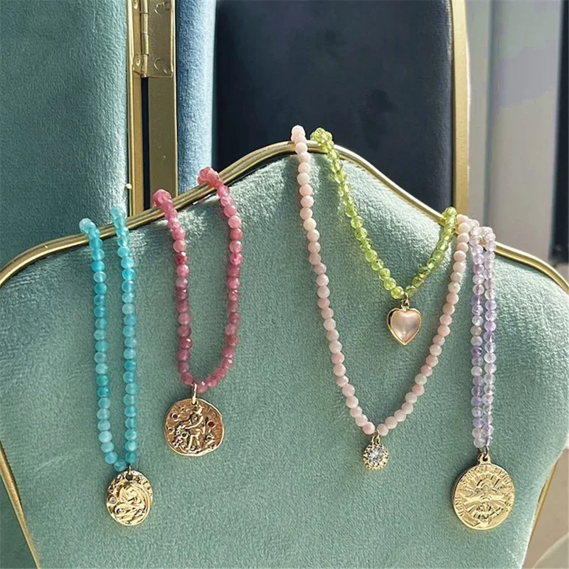 Ожерелье из натурального кварца, граненые аметис, турмалин, оливин, Амазонит, ожерелье из бусин, Круглый Циркон, позолота 14 к, милая ключица
Ожерелье из натурального кварца, граненые аметис, турмалин, оливин, Амазонит, ожерелье из бусин, Круглый Циркон, позолота 14 к, милая ключица