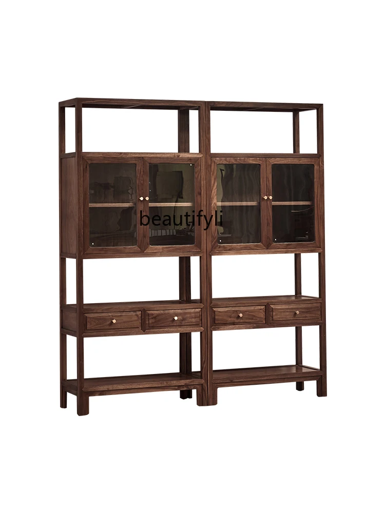 New Chinese Style Solid Wood Bookcase Log Display Stand Floor Shelf Antique Shelf Study Tea Cabinet
New Chinese Style Solid Wood Bookcase Log Display Stand Floor Shelf Antique Shelf Study Tea Cabinet