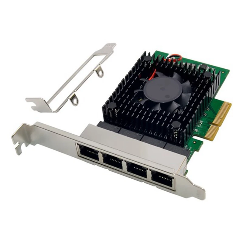 

I225-V PCI-E X4 Server Network Card 4 Port 2.5G Server Network Card I225 Gigabit Gaming Speed Network Card Computer Spare Parts