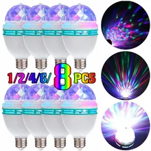 E27 LED RGB Lamp Bulb Magic Color Projector Auto Rotating Stage Light for Holiday Party Bar KTV Disco Stage Lighting 
E27 LED RGB Lamp Bulb Magic Color Projector Auto Rotating Stage Light for Holiday Party Bar KTV Disco Stage Lighting