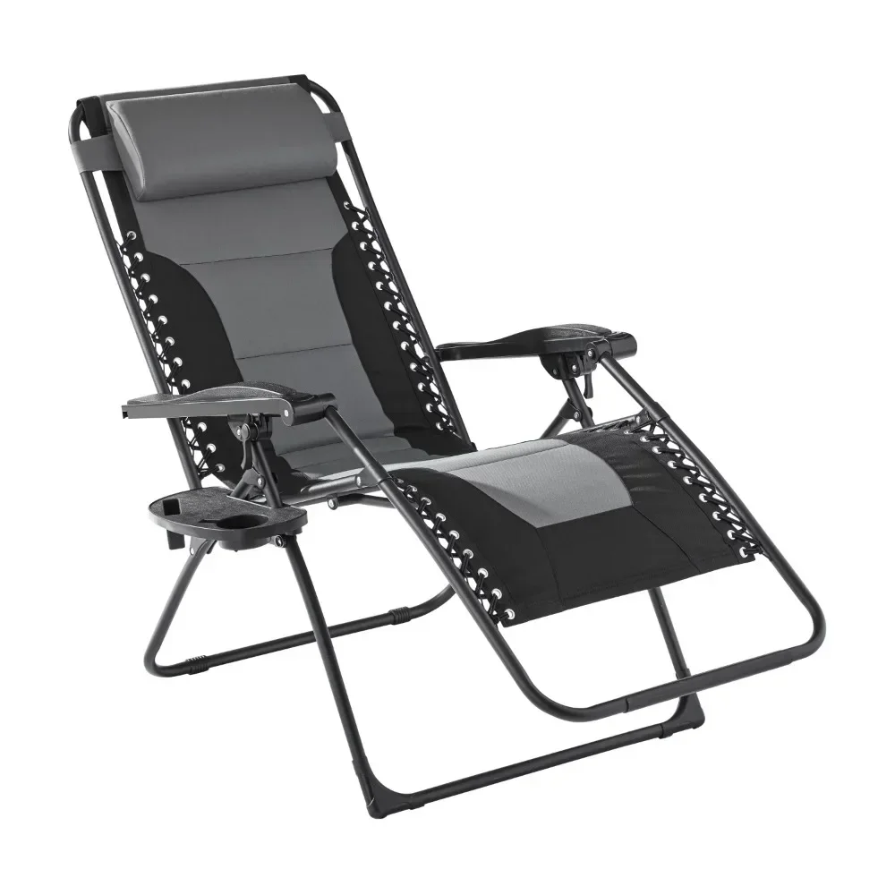 

Mainstays Outdoors Oversized Zero Gravity Chair Bungee Sling Lounger, Gray and Black