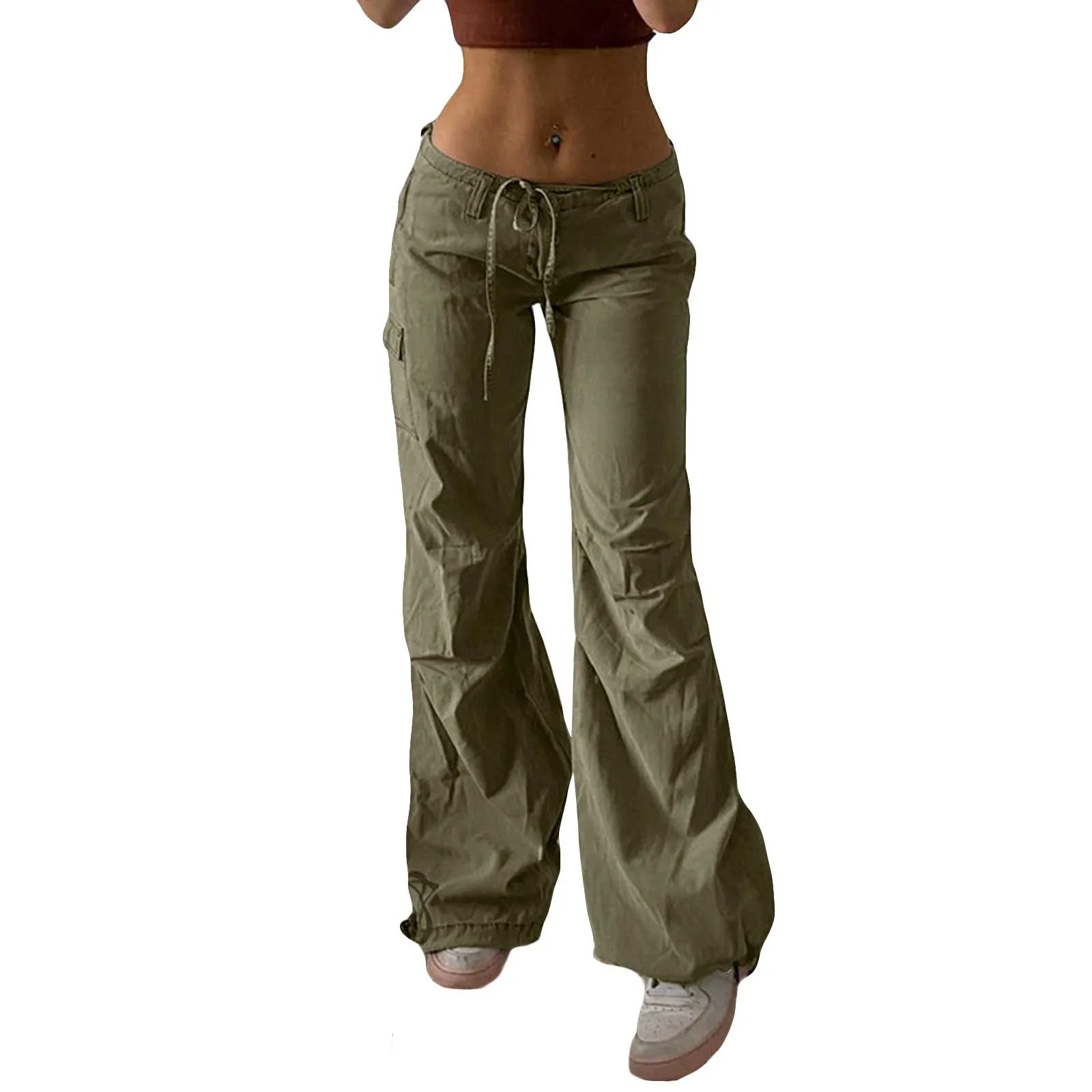 Women Casual Wide Leg Cargo Pants Vintage Low Waist Drawstring Joggers Tech Pants Solid Button Hippie Streetwear Baggy Trousers
Women Casual Wide Leg Cargo Pants Vintage Low Waist Drawstring Joggers Tech Pants Solid Button Hippie Streetwear Baggy Trousers