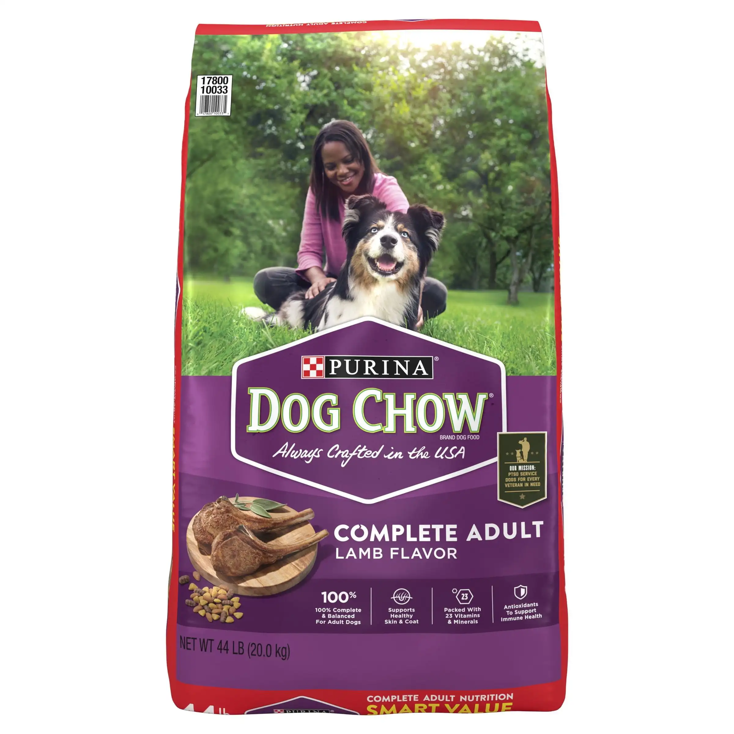 Purina Dog Chow с высоким содержанием белка, натуральный аромат ягненка, сухой корм для собак, 44 фунта в упаковке
Purina Dog Chow с высоким содержанием белка, натуральный аромат ягненка, сухой корм для собак, 44 фунта в упаковке