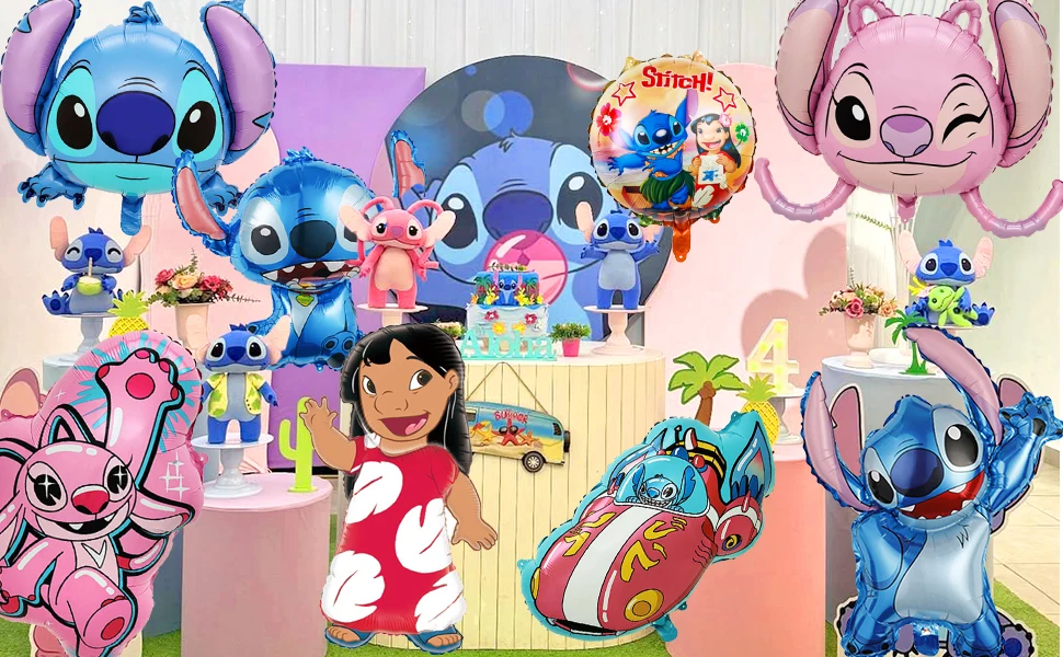 Stitch Party Decorations,8pcs Stitch Party Foil Balloons-Stitch Foil Balloons&Lilo Angel Foil Balloons for Stitch Party Stitch Party Decorations,8pcs Stitch Party Foil Balloons-Stitch Foil Balloons&Lilo Angel Foil Balloons for Stitch Party