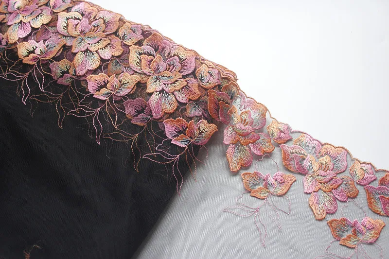 13 Meters Luxury Floral Black Mesh Tulle Embroidery Lace Trim For Skirt Hem Clothes Sewing Material DIY Apparel Dress Fabrics
13 Meters Luxury Floral Black Mesh Tulle Embroidery Lace Trim For Skirt Hem Clothes Sewing Material DIY Apparel Dress Fabrics
