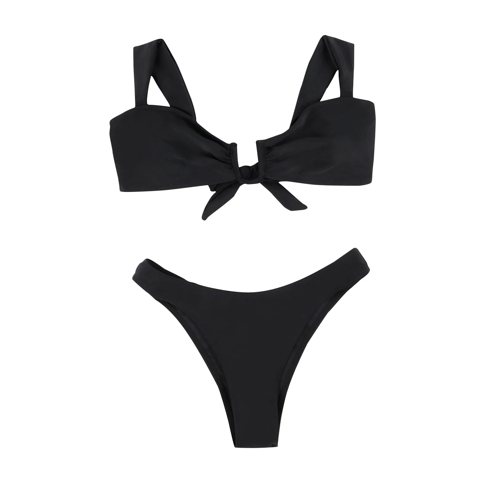 

Women's Sexy Split Body Multi-color U-shaped Tote Back Beach Bikini Swimsuit bañadores mujer 2024 maillots de bain femme 수영복
