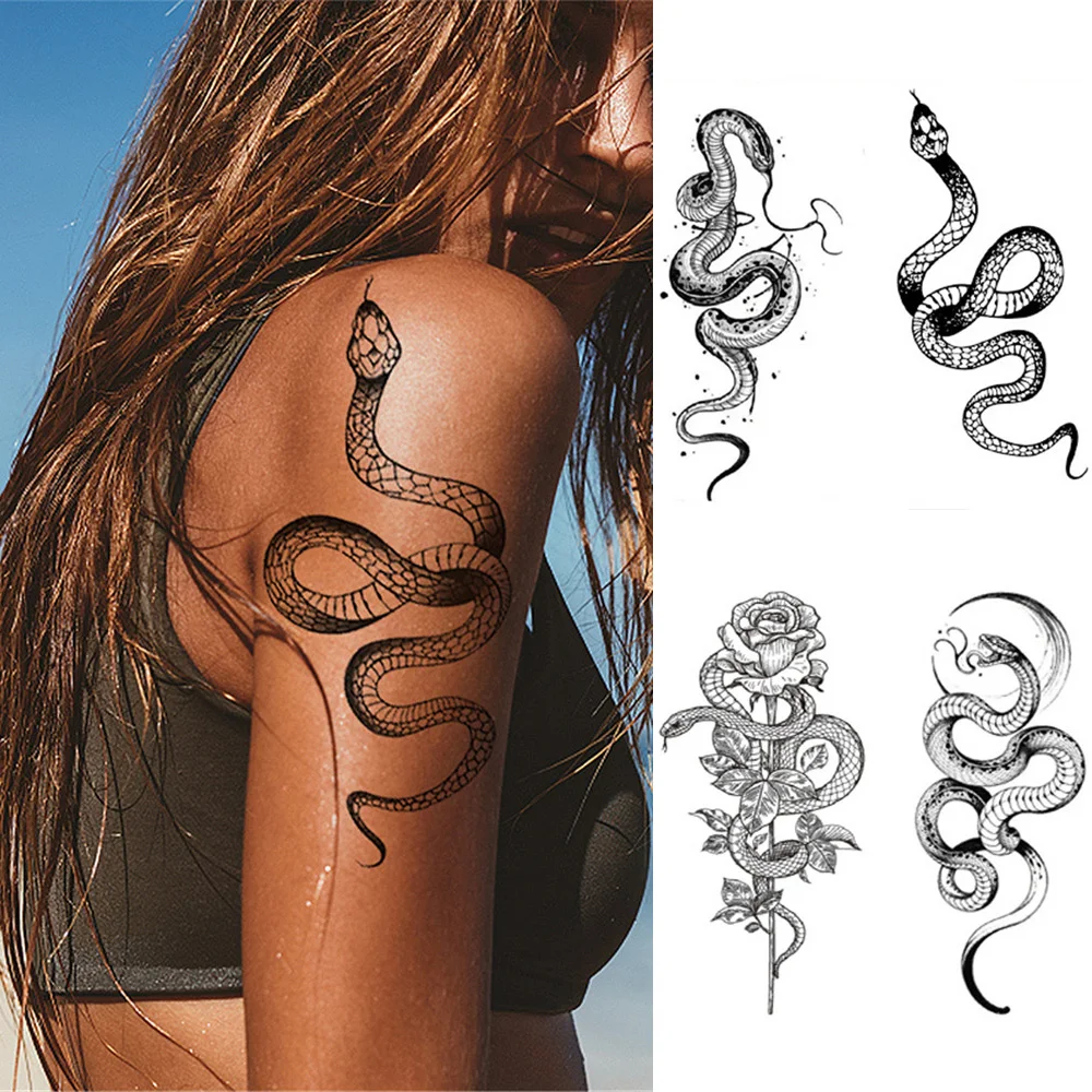 2023 Summer Snake Flower Temporary Tattoos Sticker Waterproof Cool Dark Style Unisex Water Transfer Fake Tattoo Women Accessory
2023 Summer Snake Flower Temporary Tattoos Sticker Waterproof Cool Dark Style Unisex Water Transfer Fake Tattoo Women Accessory