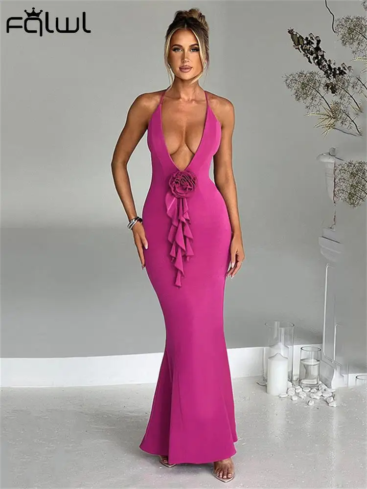 Habbris Flower Applique Halter Long Dress Elegantly Prom For Women 2023 Winter V Neck Backless Camisole Maxi Dress Bodycon Dress
Habbris Flower Applique Halter Long Dress Elegantly Prom For Women 2023 Winter V Neck Backless Camisole Maxi Dress Bodycon Dress