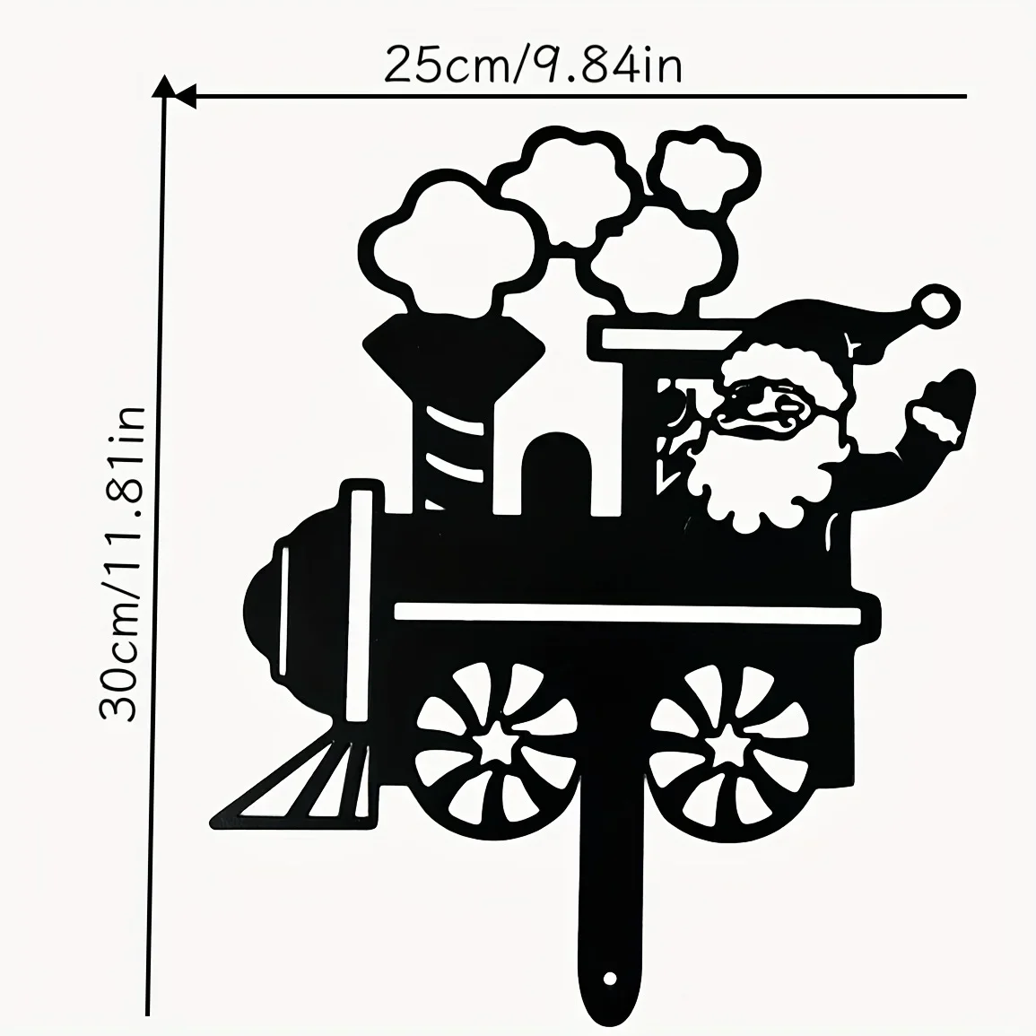 

CIFBUY Deco Metal Decoration Santa Claus Christmas Train Snowflake Decoration Metal Outdoor Decor Garden Yard Holiday Decor Birt