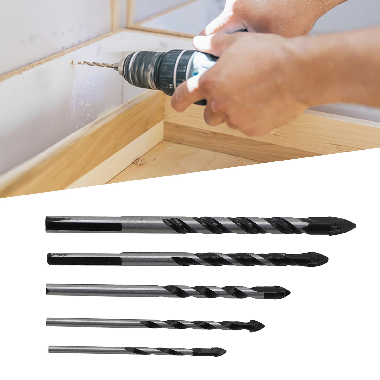 5pcs Cemented Carbide Drill Bits Triangular Drill Bits For Ceramic Wall Glass Concrete Wood Marble Hole Opener Drilling Bits
5pcs Cemented Carbide Drill Bits Triangular Drill Bits For Ceramic Wall Glass Concrete Wood Marble Hole Opener Drilling Bits