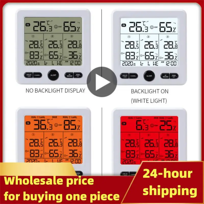 

Wireless Weather Station Thermometer TS-6210 Digital Temperature Sensor Hygrometer WithRemote Sensors Battery Powered