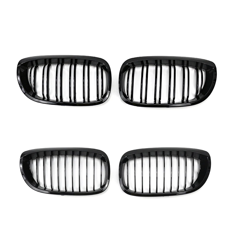 

ROLFES Pair Car Front Bumper Kidney Grill 1/2 Slat Hood Grille Racing Grills For BMW E46 3 Series Coupe Cabrio 2 Door 2002-2004