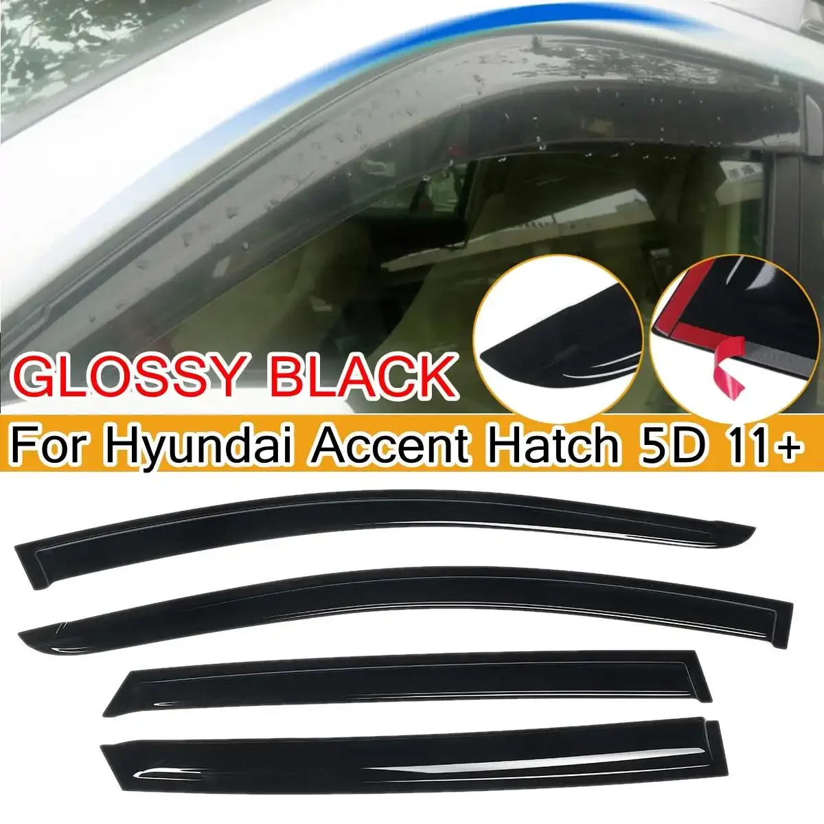 4pcs Car Side Window Deflector Awnings Shelters For Hyundai Accent RB Hatch 5D 2011+ Door Window Visor Vent Sun Shade Deflector
4pcs Car Side Window Deflector Awnings Shelters For Hyundai Accent RB Hatch 5D 2011+ Door Window Visor Vent Sun Shade Deflector