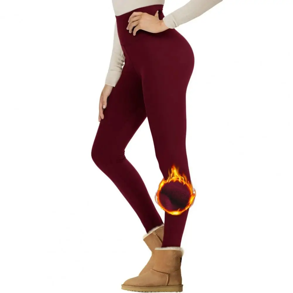 

Fall Winter Women Pants Thick Plush Warm Stretchy High Waist Slim Compression Butt-lifted Leggings Long Trousers Yoga Sports