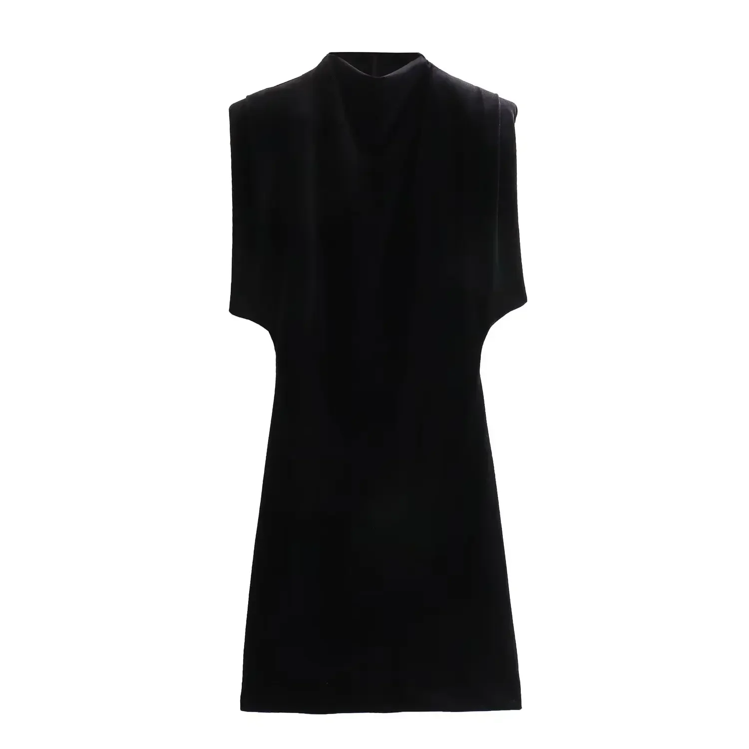 Women New Chic Fashion Pleated Slim Velvet halter Neck Mini Dress Vintage Sleeveless Back Zipper Female Dresses robe Mujer
Women New Chic Fashion Pleated Slim Velvet halter Neck Mini Dress Vintage Sleeveless Back Zipper Female Dresses robe Mujer