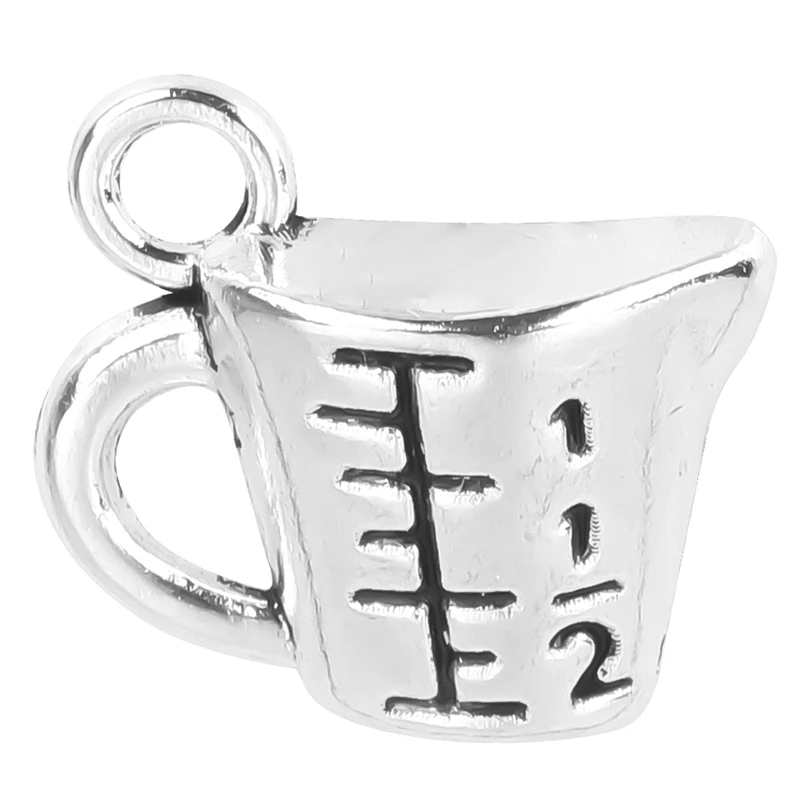 30pcs/Lot Fashion Silver Color Measuring Cup Charms Zinc Alloy Pendants For Necklace Bracelet DIY Making Jewelry Accessories
30pcs/Lot Fashion Silver Color Measuring Cup Charms Zinc Alloy Pendants For Necklace Bracelet DIY Making Jewelry Accessories