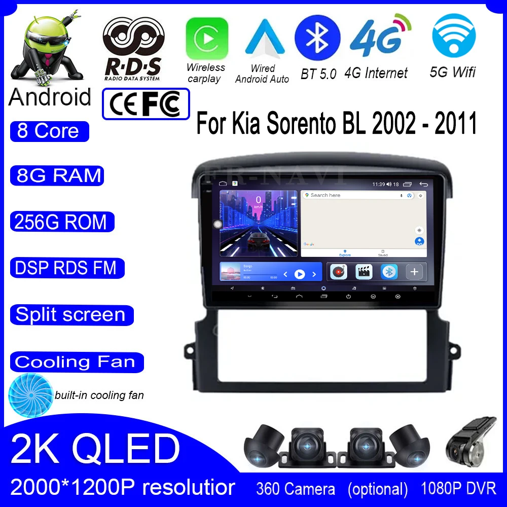 Автомагнитола для Kia Sorento BL 2002 - 2011 Android 14 DSP, мультимедийный стереоплеер Carplay 4G + WiFi GPS-навигация
Автомагнитола для Kia Sorento BL 2002 - 2011 Android 14 DSP, мультимедийный стереоплеер Carplay 4G + WiFi GPS-навигация