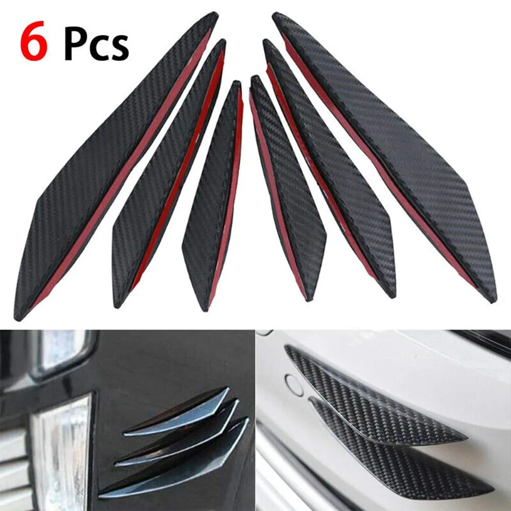 6Pcs Car Front Bumper Lip Splitter Fins Body Spoiler Canards Carbon Fibe Bumper Strip Universal Car Decal Sticker Accessories
6Pcs Car Front Bumper Lip Splitter Fins Body Spoiler Canards Carbon Fibe Bumper Strip Universal Car Decal Sticker Accessories