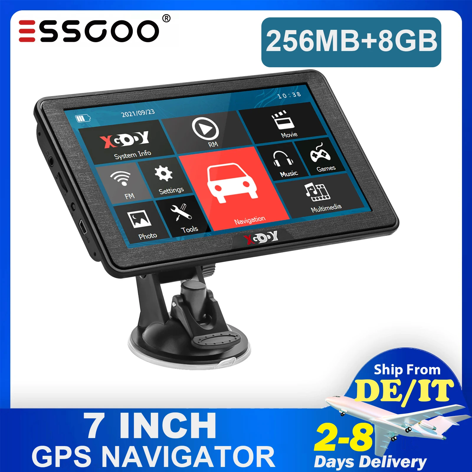 

2022 Europe Map XGODY Car Gps Navigation 7 Inch Touch Screen Truck GPS Navigator 256M+8GB FM Transmitter SAT NAV Russia Navitel