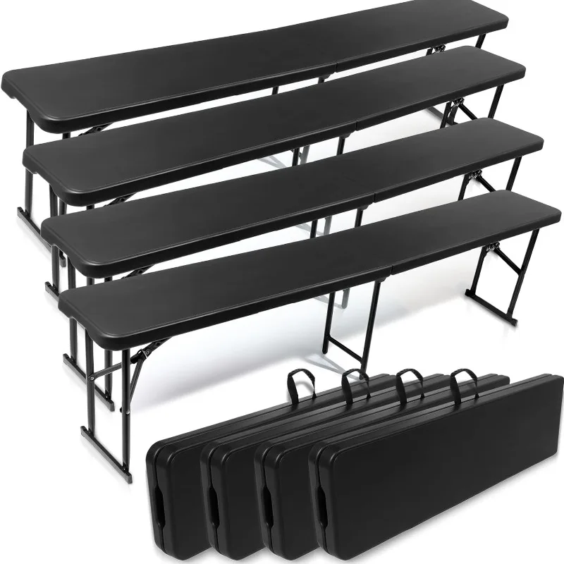 4 Pcs Portable Folding Benches 6 Feet Foldable Bench Seat by HDPE and High Carbon Steel Waterproof Picnic Bench
4 Pcs Portable Folding Benches 6 Feet Foldable Bench Seat by HDPE and High Carbon Steel Waterproof Picnic Bench