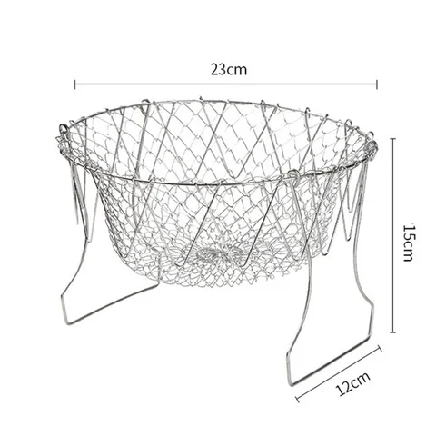 1PC stainless steel Foldable Steam Rinse Strain Fry Oil Fry Chef Basket Mesh Mesh Basket Strainer Net Kitchen Cooking Tool
1PC stainless steel Foldable Steam Rinse Strain Fry Oil Fry Chef Basket Mesh Mesh Basket Strainer Net Kitchen Cooking Tool