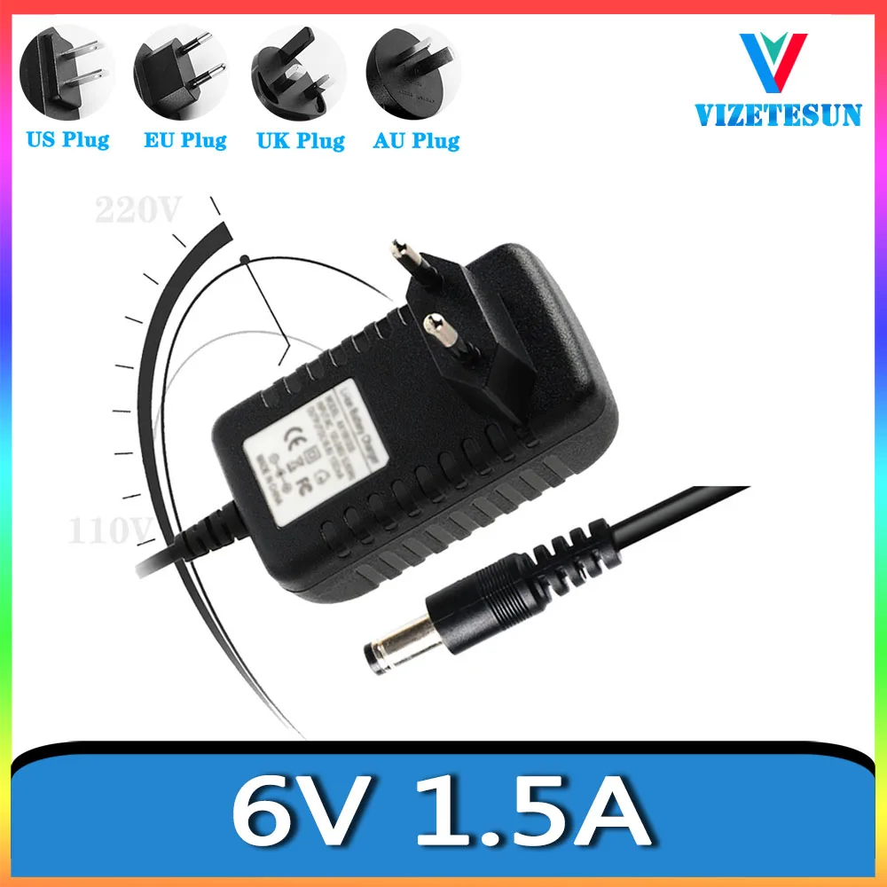 6V 1.5A Power Adapter 6V 1500mA Switching Power Supply DC Stabilized Power Supply Charger
6V 1.5A Power Adapter 6V 1500mA Switching Power Supply DC Stabilized Power Supply Charger