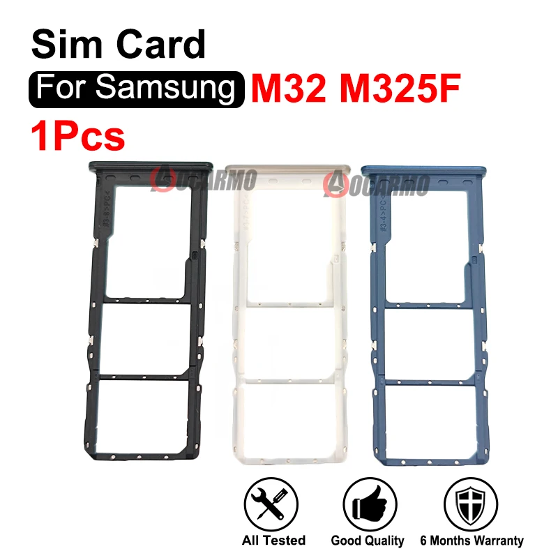 

Sim Card For Samsung Galaxy M32 SM-M325F M325 Sim Tray MicroSD Holder Nano Slot Replacement Part