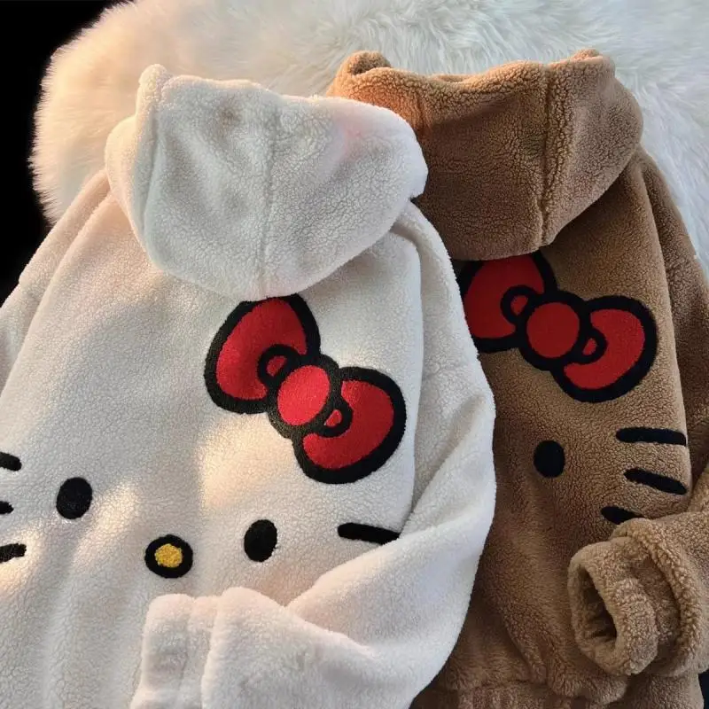 Sanrios Hello Kittys Jacket Kawaii Girl Heart Cartoon Cute Thicken Autumn Winter Loose Versatile Hooded Women's Clothes Coat
Sanrios Hello Kittys Jacket Kawaii Girl Heart Cartoon Cute Thicken Autumn Winter Loose Versatile Hooded Women's Clothes Coat
