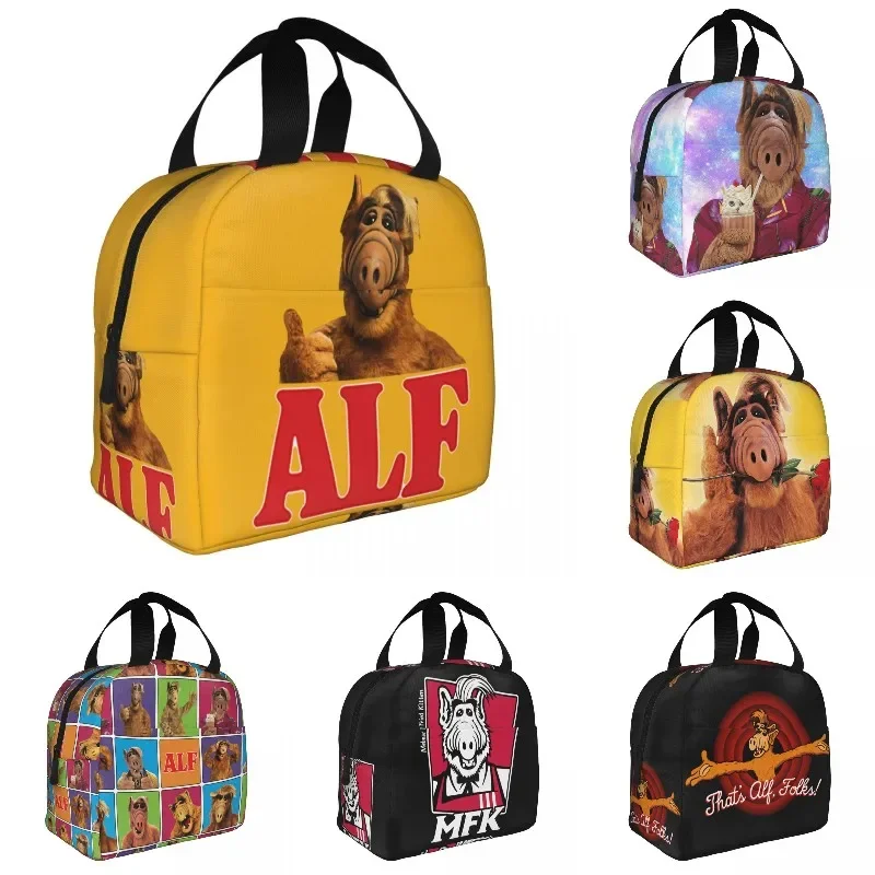

Alf Thumbs Up Lunch Bag Cooler Thermal Insulated Alien Life Form Lunch Box for Women Children School Work Picnic Food Tote Bags