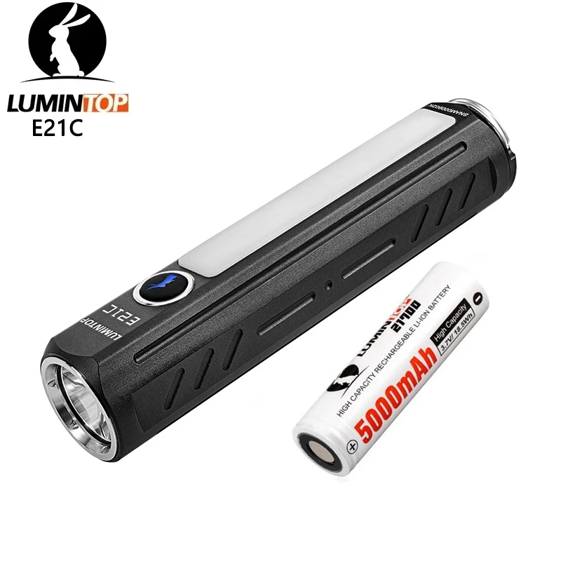 

Lumintop E21C Two in One Multi-function Flashlight Max 1600 lumens beam distance 280M portable torch Type-C charging Lantern