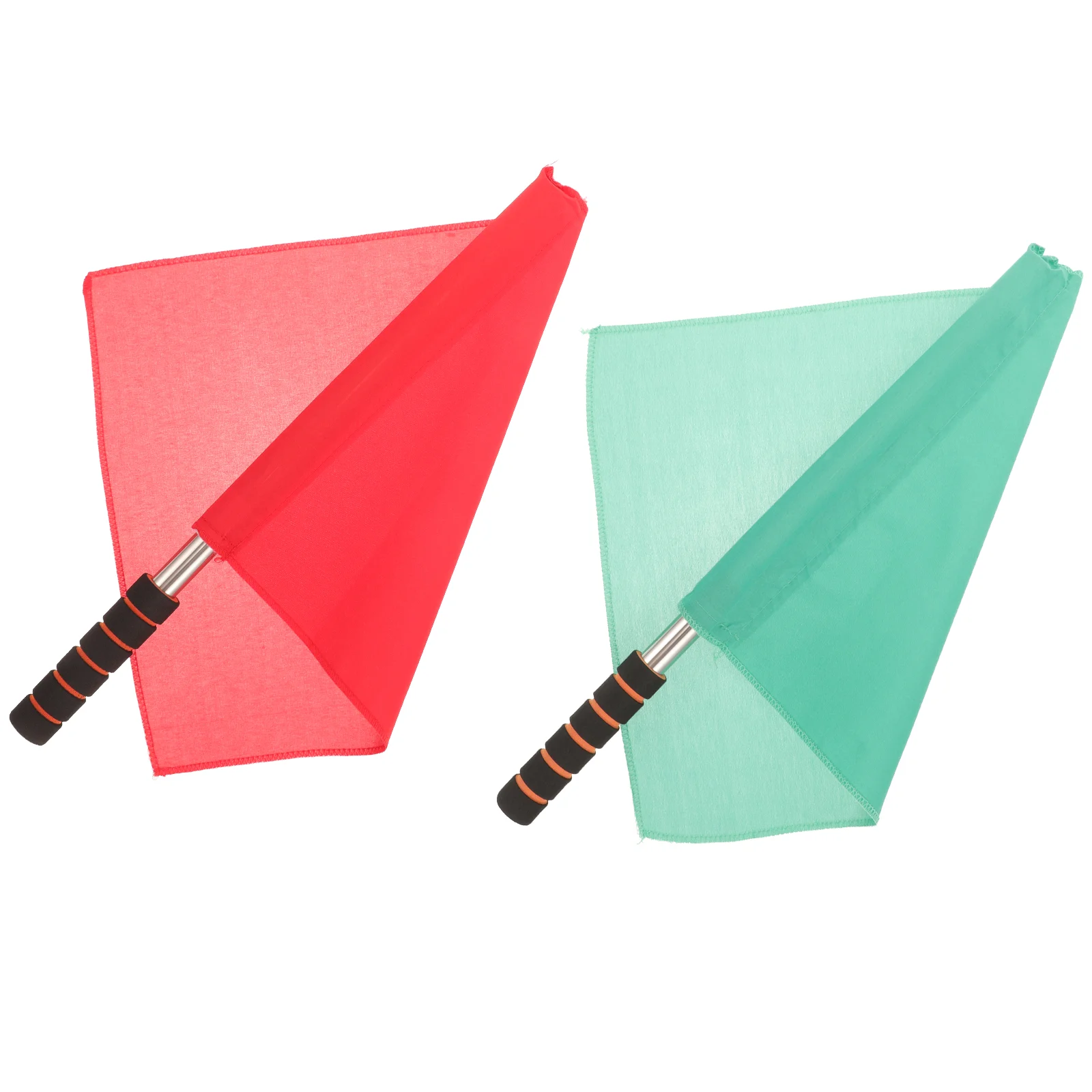 

Title: Referee Flag Hand Flag Red Green Flag Sponge Handle Special Patrol Linesman Linesman Flag Performance Official