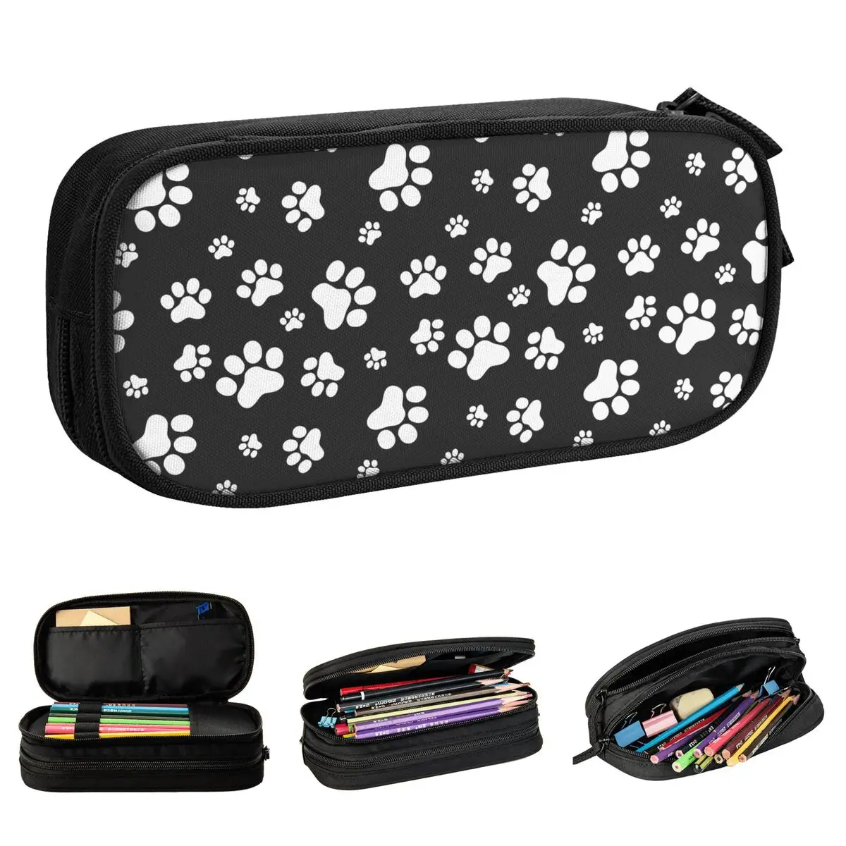 

New Cute Animal Paw Pattern Pencil Case Pencilcases Pen for Girl Boy Large Storage Bags Students School Gift Stationery