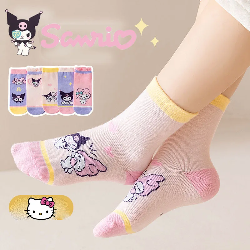 Sanrio Hello Kitty Cinnamoroll Kuromi Socks Cute Cartoon Student Girls Children Autumn and Winter Middle Tube Thin Bottom Socks
Sanrio Hello Kitty Cinnamoroll Kuromi Socks Cute Cartoon Student Girls Children Autumn and Winter Middle Tube Thin Bottom Socks
