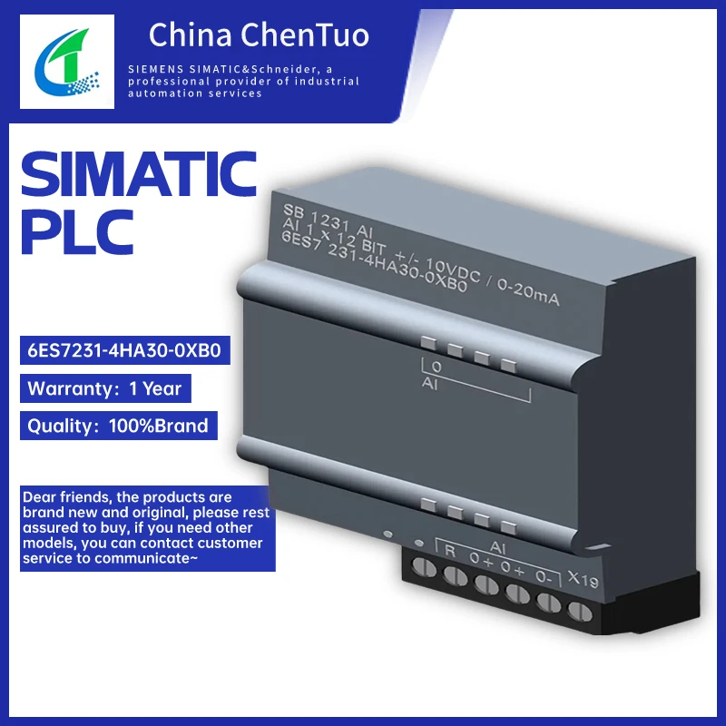6ES7231-4HA30-0XB0 S7-1200, analog input, SB 1231, 1 analog input, /-10 V DC (12-bit resolution) or 0-20 mA 6ES72314HA30
6ES7231-4HA30-0XB0 S7-1200, analog input, SB 1231, 1 analog input, /-10 V DC (12-bit resolution) or 0-20 mA 6ES72314HA30
