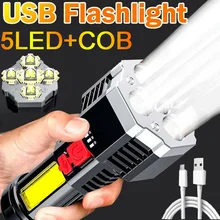 High Power Led Flashlights 5 LED COB Portable UltraTorch Super Bright USB Rechargeable Multi-Functional Powerful Flashlight
High Power Led Flashlights 5 LED COB Portable UltraTorch Super Bright USB Rechargeable Multi-Functional Powerful Flashlight