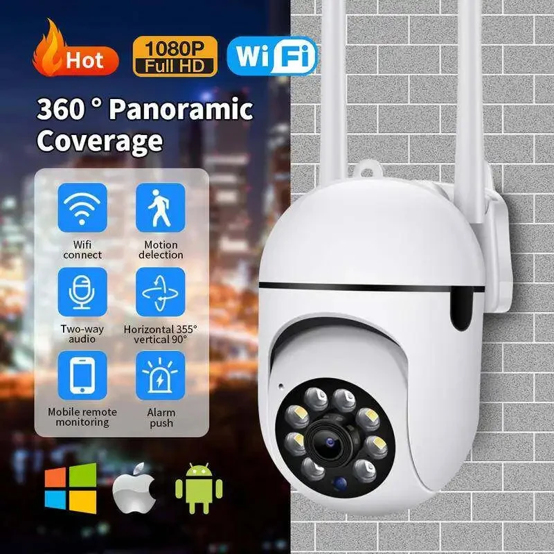 

V380 WiFi IP Camera 4X Zoom Indoor Surveillance Camera Color Night Vision Human Detection Security CCTV Camera Baby monitor