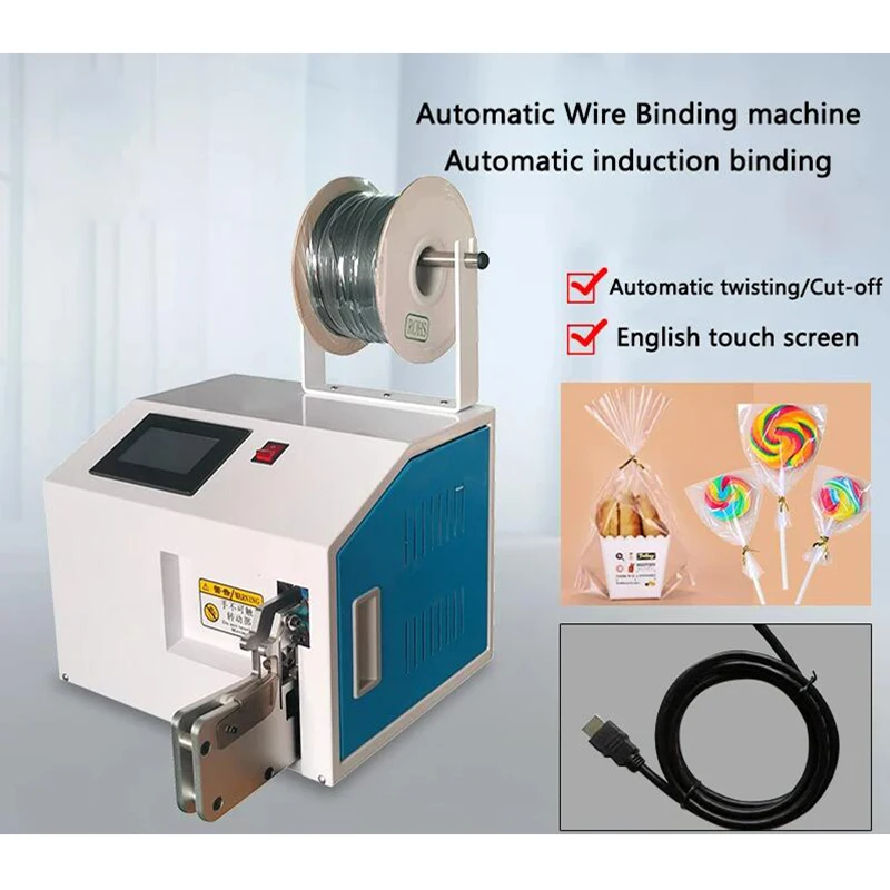 

Automatic Wire Binding machine Data power cable Banding machine Bread bag Candy Gold wire Tying machine/Strapping machine