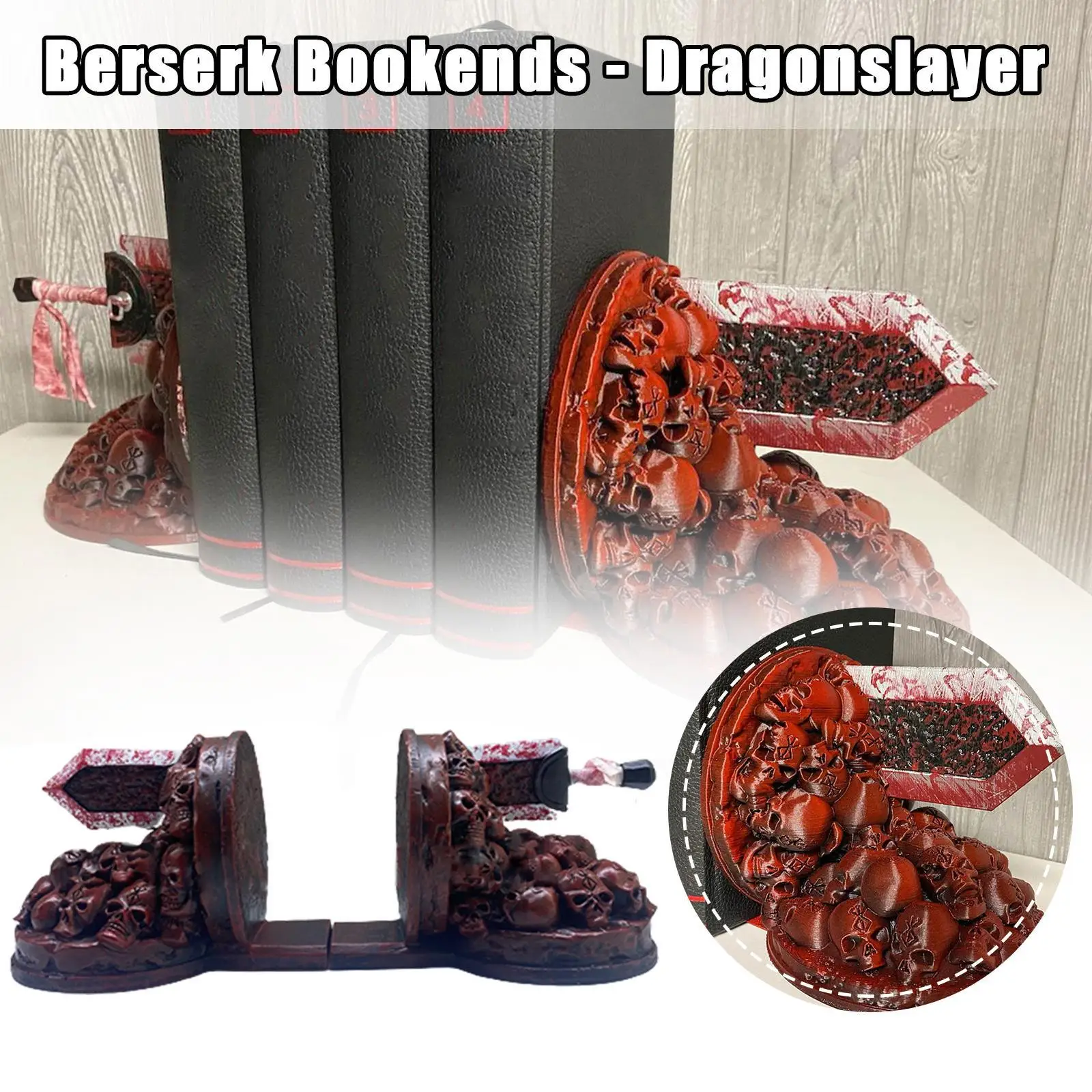 Декоративная книжная полка Berserk «рассекающий дракона», держатель для книг, аксессуары для украшения дома, аксессуары для книжных полок «дракон»
Декоративная книжная полка Berserk «рассекающий дракона», держатель для книг, аксессуары для украшения дома, аксессуары для книжных полок «дракон»