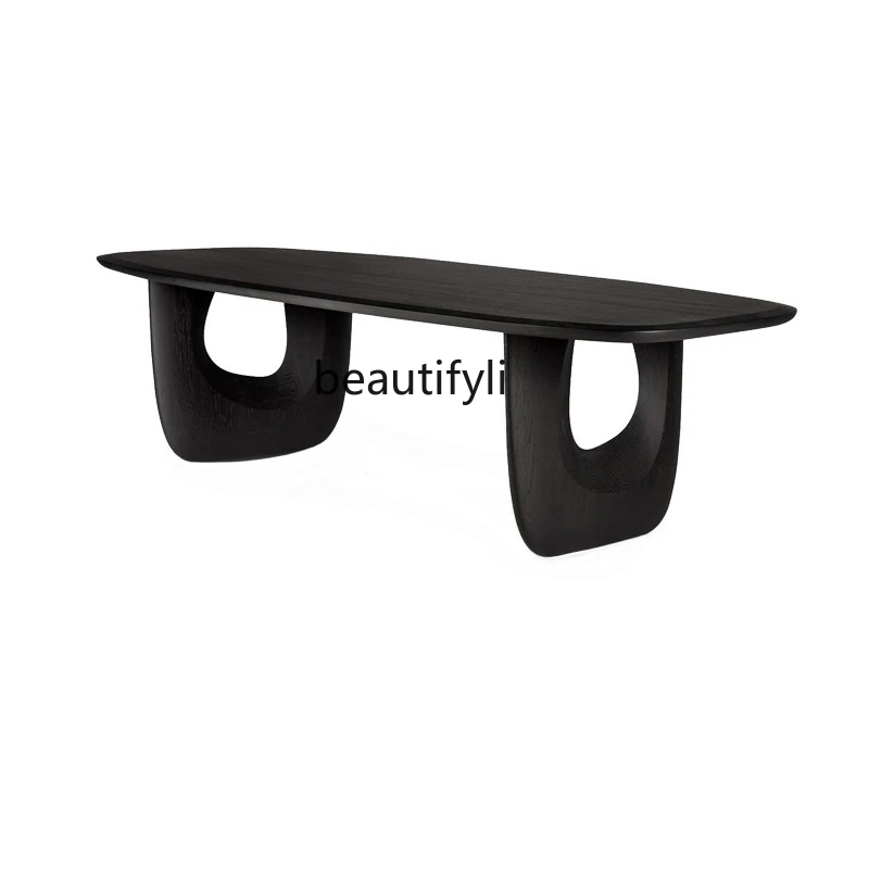 Dining Table French Style Solid Wood Black Desk Home Mid-Ancient Retro Chic Style Living Room Table Shaped
Dining Table French Style Solid Wood Black Desk Home Mid-Ancient Retro Chic Style Living Room Table Shaped